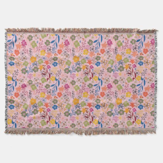 Modern Batik Rose Shadow Decke (Vorderseite)