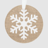 Modern Bauernhof Weihnachten Schneeflocke Rustikal Ornament (Vorderseite)
