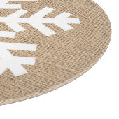 Modern Bauernhof Weihnachten Schneeflocke Rustikal Schneidebrett (Ecke)