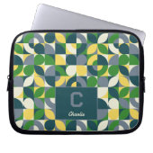 Modern Bauhaus Abstract Geometric Monogram Pattern Laptopschutzhülle (Vorderseite)