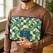 Modern Bauhaus Abstract Geometric Monogram Pattern Laptopschutzhülle