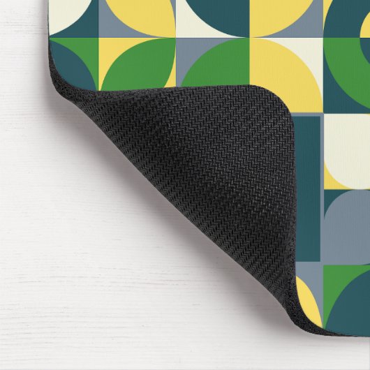Modern Bauhaus Abstract Geometric Monogram Pattern Mousepad (Ecke)