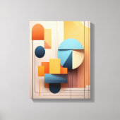 Modern Bauhaus Geometric 3D Abstract Art Gallery Leinwanddruck (Vorderseite)