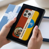 Modern Bauhaus Geometric Custom Photo & Monogram iPhone Hülle