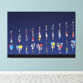 Modern Bauhaus Geometric Pattern Design  Leinwanddruck (Insitu (Holzboden))