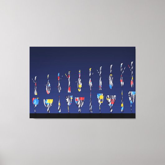 Modern Bauhaus Geometric Pattern Design  Leinwanddruck (Vorderseite)