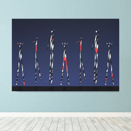 Modern Bauhaus geometric pattern  Leinwanddruck (Insitu (Holzboden))