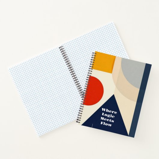 Modern Bauhaus Geometric Pattern Notizblock (Innenseite)