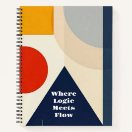 Modern Bauhaus Geometric Pattern Notizblock