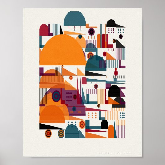 Modern Bauhaus Geometric Pattern  Poster (Vorne)