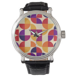 Modern Bauhaus Geometric Wrist Watch Armbanduhr