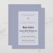 Modern BAUTIZO Bautismo BAPTISM Christening INVITE (Vorne/Hinten)