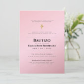 Modern BAUTIZO Bautismo BAPTISM Christening INVITE Einladung (Stehend Vorderseite)
