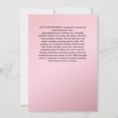 Modern BAUTIZO Bautismo BAPTISM Christening INVITE Einladung (Rückseite)