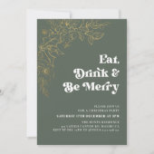 Modern Be frohe Weihnachten Party Einladung (Vorderseite)