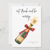 Modern Be frohe Weihnachts-Grußkarte Einladung (Vorderseite)