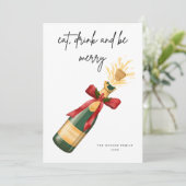 Modern Be frohe Weihnachts-Grußkarte Einladung (Stehend Vorderseite)