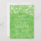 Modern Be Irish St. Patrick's Day Party Einladung (Vorderseite)