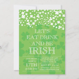 Modern Be Irish St. Patrick's Day Party Einladung