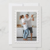 Modern be my Valentine Foto Holiday Card Dankeskarte (Rückseite)