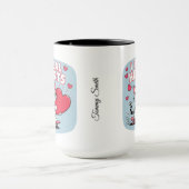 Modern be My Valentine Tasse für Paare (Zentrum)