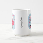 Modern be My Valentine Tasse für Paare (Mittel)