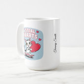 Modern be My Valentine Tasse für Paare (Vorderseite Links)