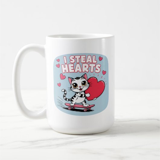 Modern be My Valentine Tasse für Paare (Links)