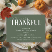 Modern Be Thankful Thanksgiving Dinner Einladung