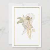 Modern Beach Boho 50-jähriges Party zum Hochzeitst Einladung (Rückseite)