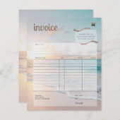 Modern Beach Business Rechnung (Vorne/Hinten)