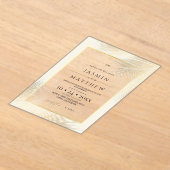 Modern Beach Coastal Frame Wedding Acryleinladungen (Ablage )