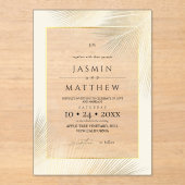 Modern Beach Coastal Frame Wedding Acryleinladungen (Vorderseite)