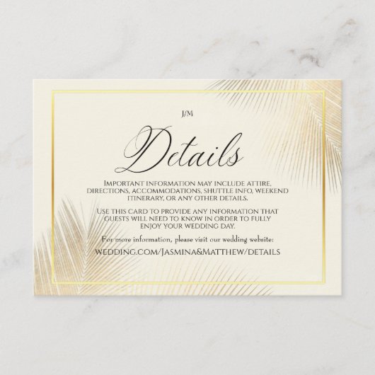 Modern Beach Coastal Frame Wedding   Begleitkarte (Vorderseite)