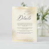 Modern Beach Coastal Frame Wedding Begleitkarte (Stehend Vorderseite)