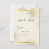 Modern Beach Coastal Frame Wedding   RSVP Karte (Vorderseite)