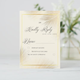Modern Beach Coastal Frame Wedding   RSVP Karte