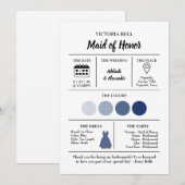 Modern Beach Coastal Watercolor Wedding Blue Einladung (Vorne/Hinten)