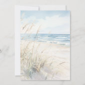 Modern Beach Etwas Blue Brautparty Einladung (Rückseite)