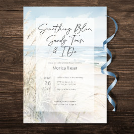 Modern Beach Etwas Blue Brautparty Einladung