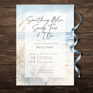 Modern Beach Etwas Blue Brautparty Einladung