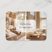  Modern Beach House Rental Property QR Code Visitenkarte (Vorderseite)