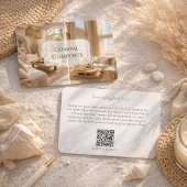  Modern Beach House Rental Property QR Code Visitenkarte