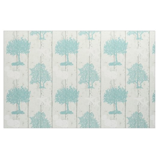 Modern Beach Hütte Coral Starfish Sand Dollar Stoff (Fat Quarter (45,7 x 55,9 cm))