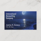 Modern Beach Moon Sea Design Business Card Visitenkarte (Vorderseite)