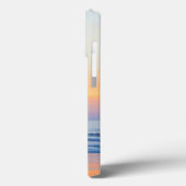 Modern Beach Ocean Tropical Monogram Case-Mate iPhone Hülle (Rückseite / Links)