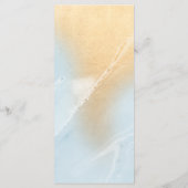 Modern Beach Sand & Ocean Menu Card Menükarte (Rückseite)