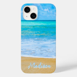 Modern Beach Sand Sky Personalisiert Case-Mate iPhone 14 Hülle