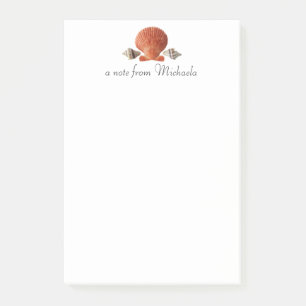 Modern Beach Seashells Personalisiert Post-it Klebezettel