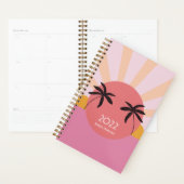 Modern beach sunrise palm tree pink 2023 planer (Anzeige)